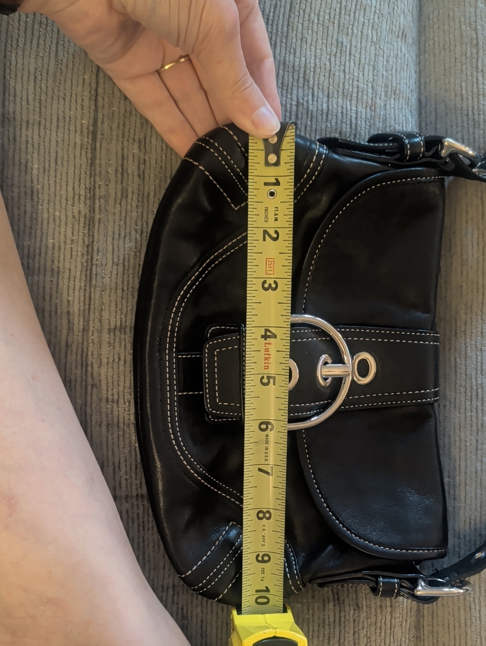 Coach Black Shoulder Bag with Silver Hardware - Picture 7 of 8